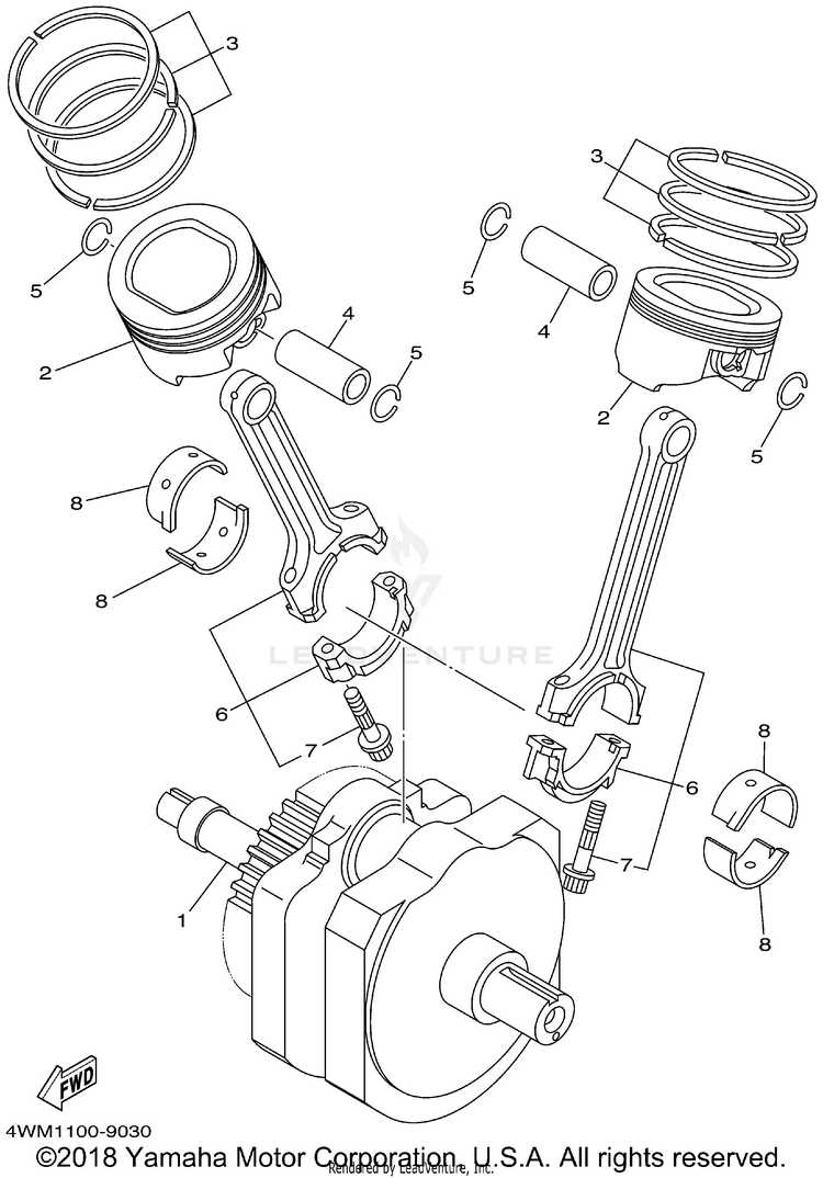Crankshaft Piston Schematic
