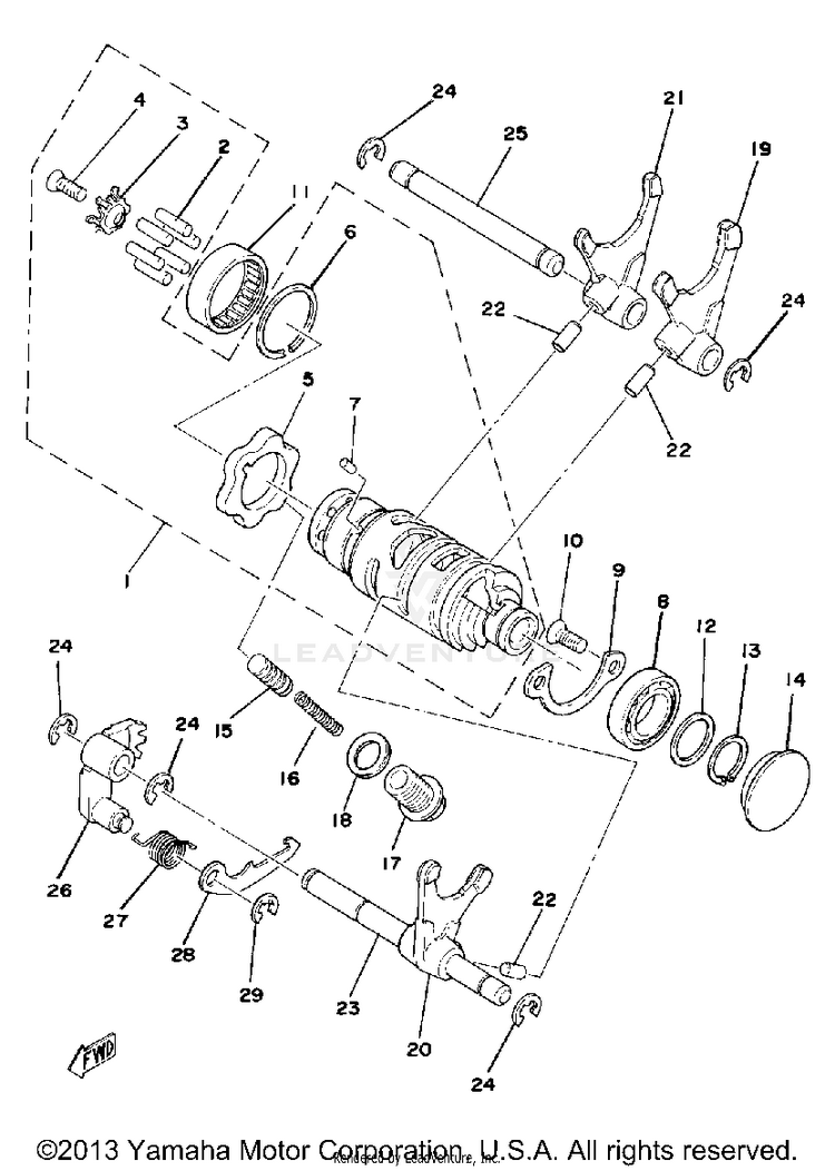 Shift Cam-Fork Schematic
