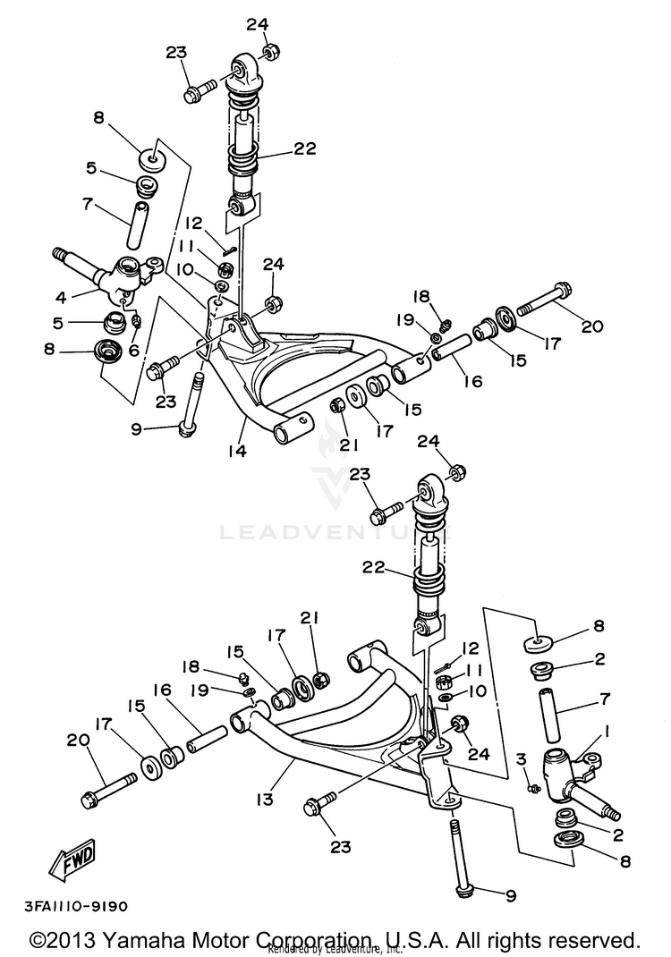 Front Suspension Wheel Schematic