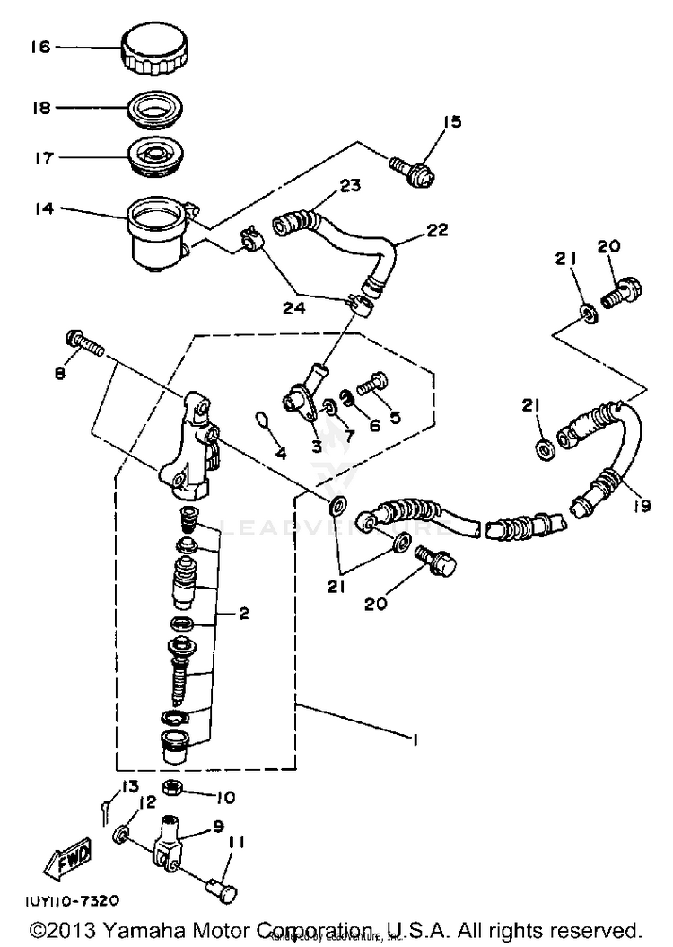Rear Master Cylinder Schematic