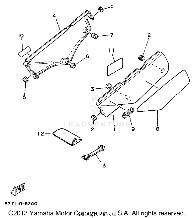 Side Cover Xt350n Schematic