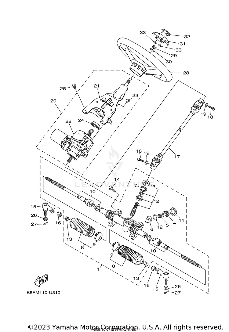 Steering VIKING EPS RANCH - YXM70VPRLC - 2020 Schematic