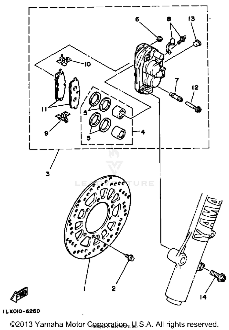Front Brake Caliper Schematic