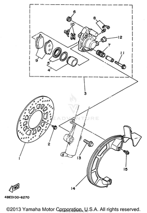 Front Brake Caliper Schematic