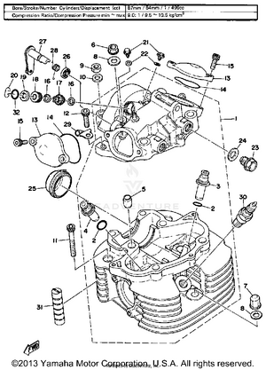 Cylinder Head - Cylinder Head Cover Schematic