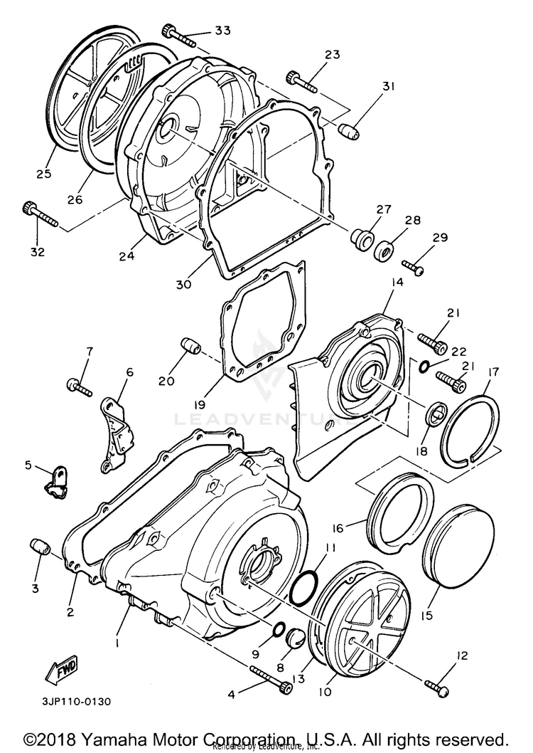 Crankcase Cover 1 Schematic