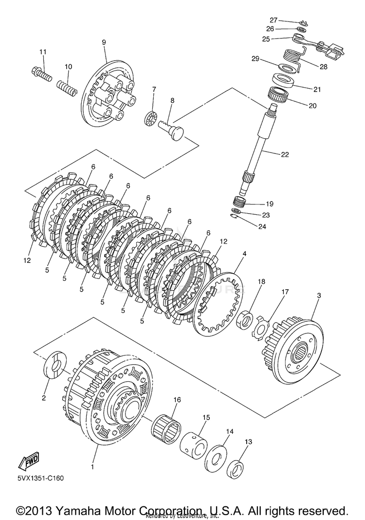 Clutch FZ6 - FZ6STC - 2005 Schematic