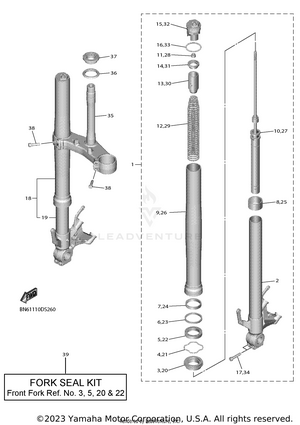 Front Fork Schematic
