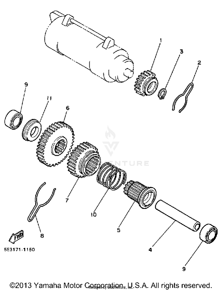 Starter Clutch Schematic