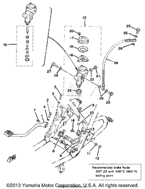 Brake Pedal - Master Cylinder Schematic