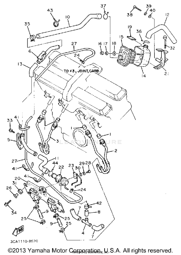 Air Induction System California Model Only Schematic