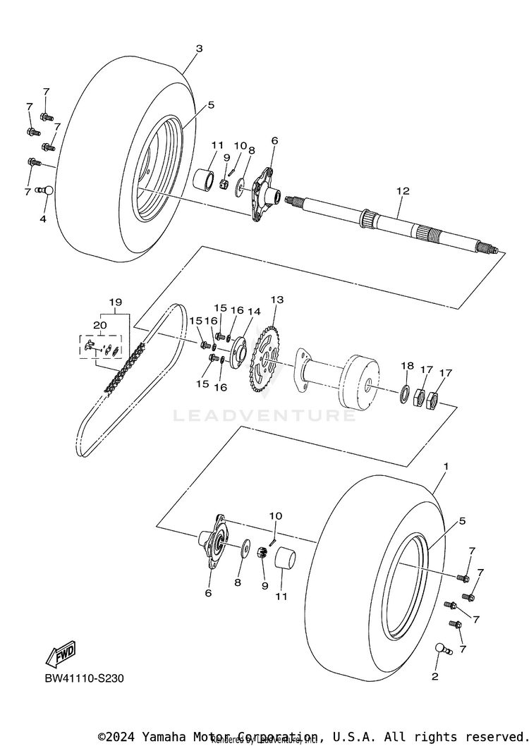 Rear Axle Wheel Schematic
