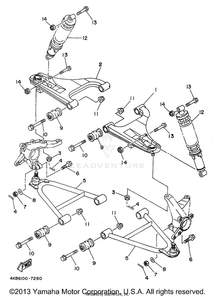 Front Suspension Wheel Schematic
