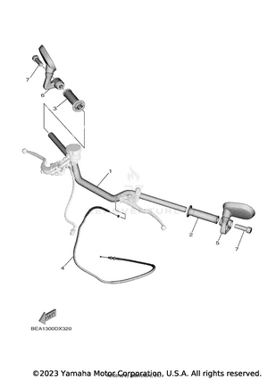 Steering Handle & Cable Schematic
