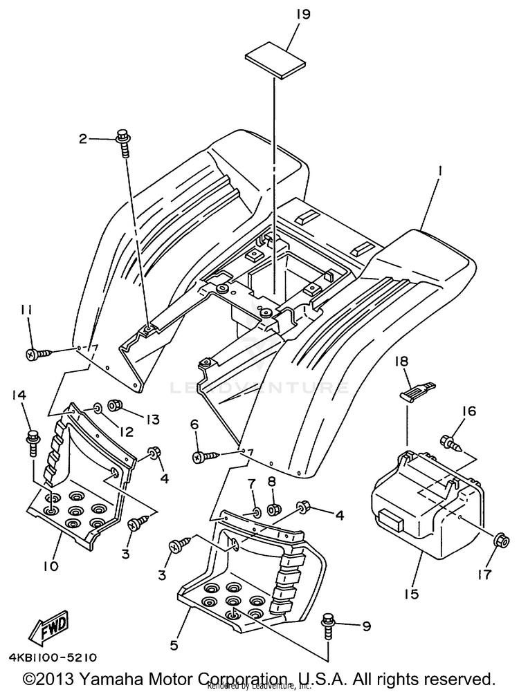 Rear Fender Schematic