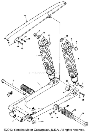 Rear Arm - Rear Cushion - Chain Case Schematic