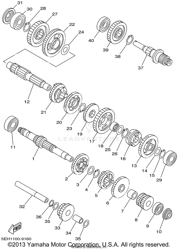 Transmission BIG BEAR 400 4WD_REAL TREE XTRA - YFM400FHP - 2002 Schematic
