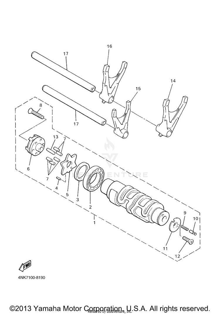 Shift Cam Fork Schematic