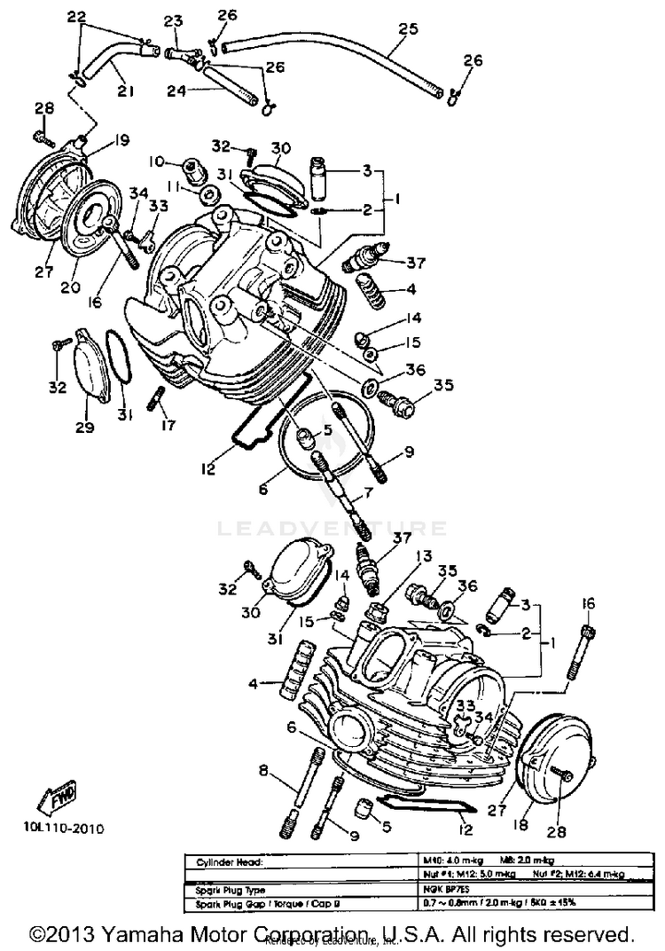 Cylinder Head Schematic