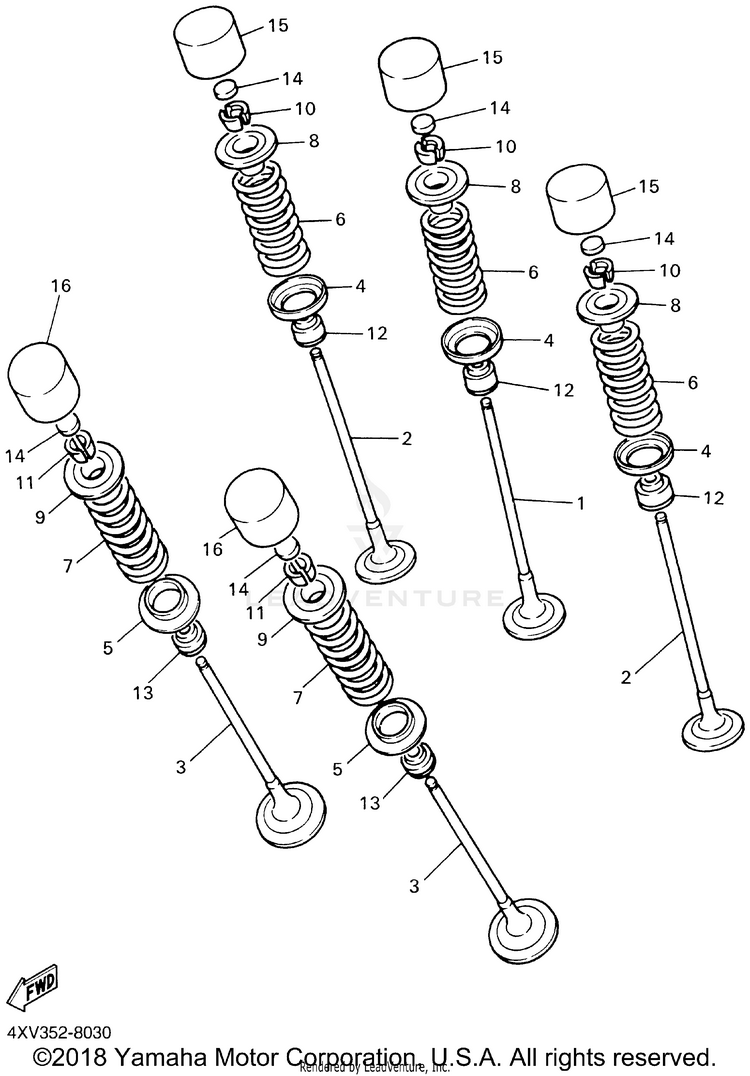 Valve YZFR1 - YZFR1NC - 2001 Schematic