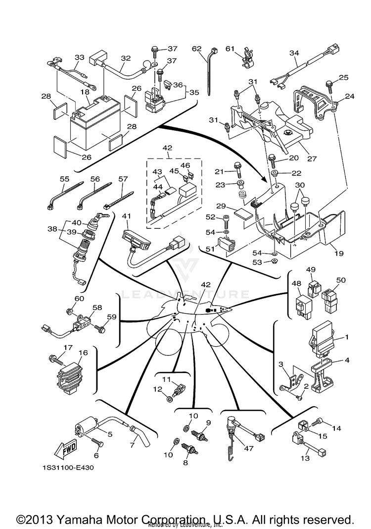 Electrical 1 RAPTOR 700 - YFM700RV - 2006 Schematic