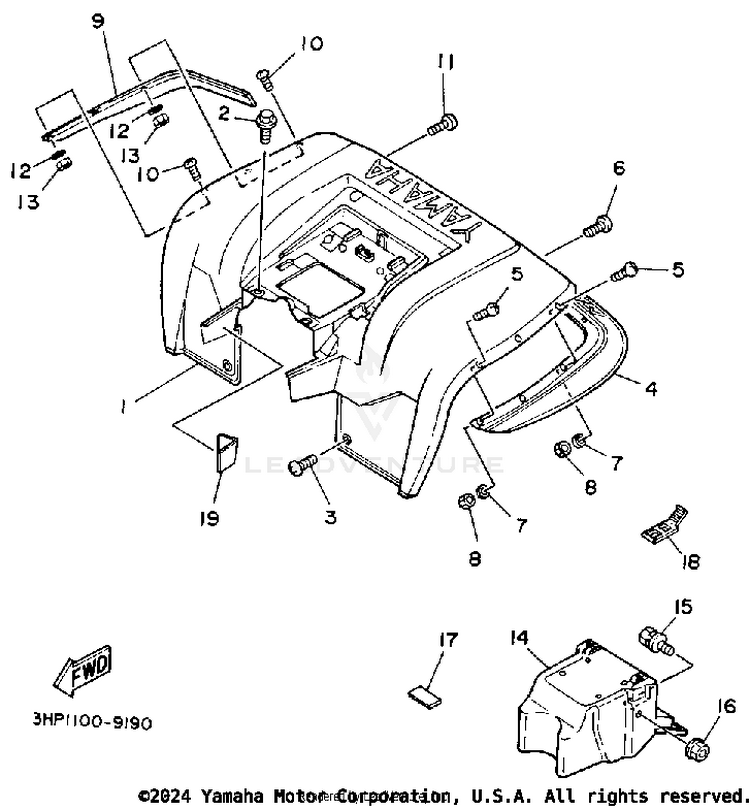 Rear Fender Schematic