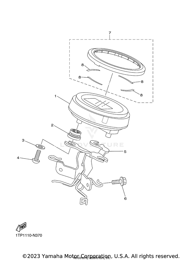 Meter BOLT R SPEC CA - XVS95CFCB - 2015 Schematic