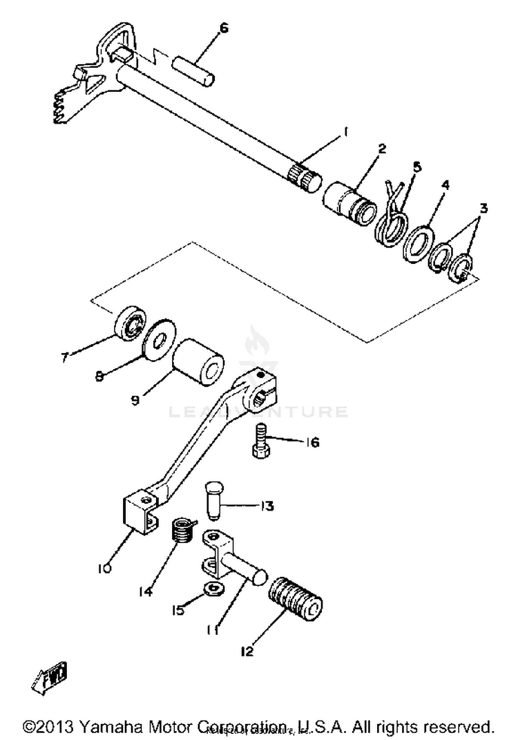 Shift Shaft - Pedal Schematic