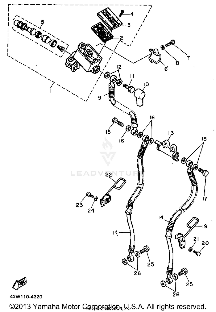 Front Master Cylinder Schematic