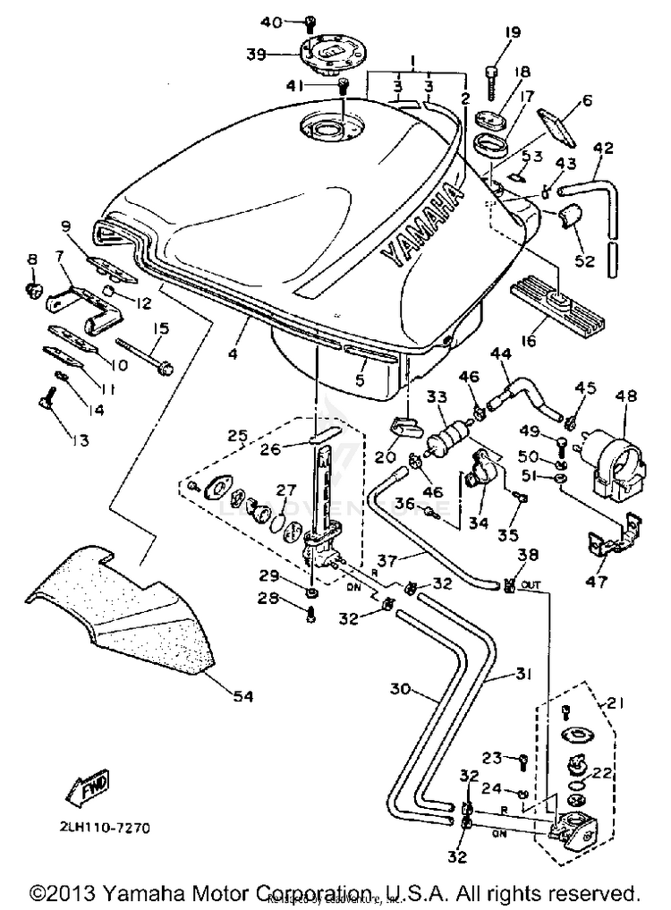 Fuel Tank Noncalifornia Model Schematic