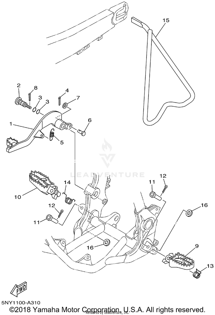 Stand Footrest Schematic