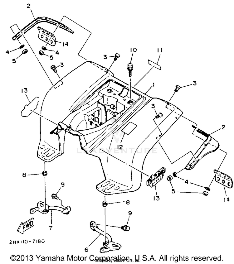 Rear Fender Schematic