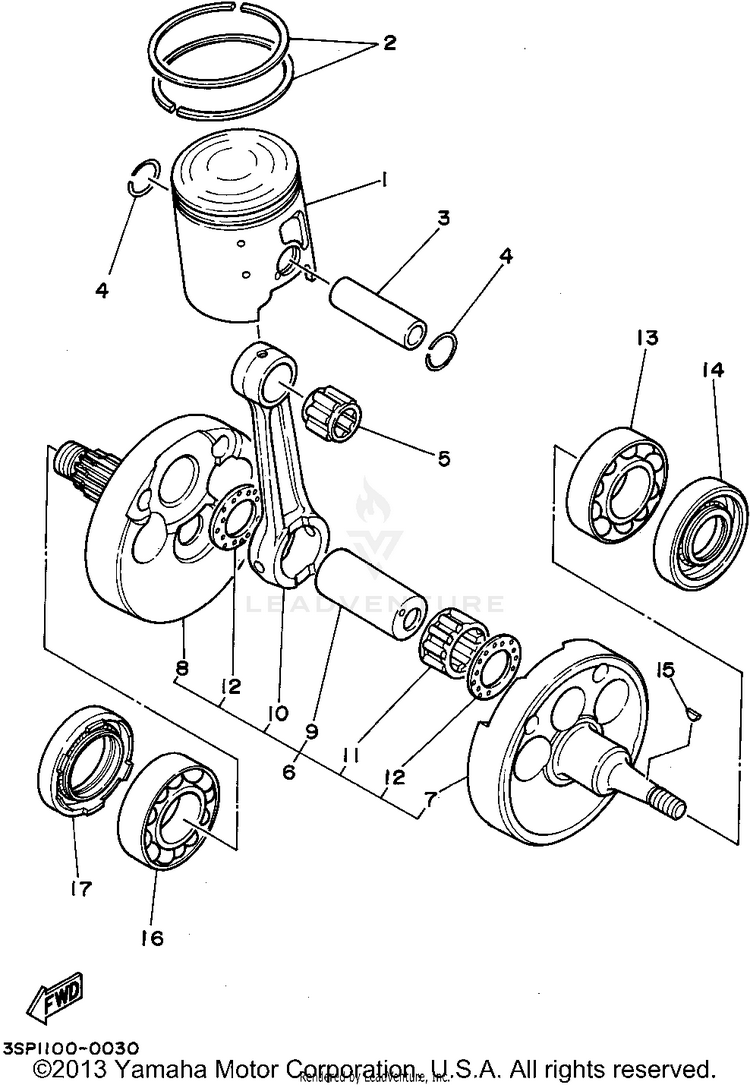 Crankshaft Piston Schematic