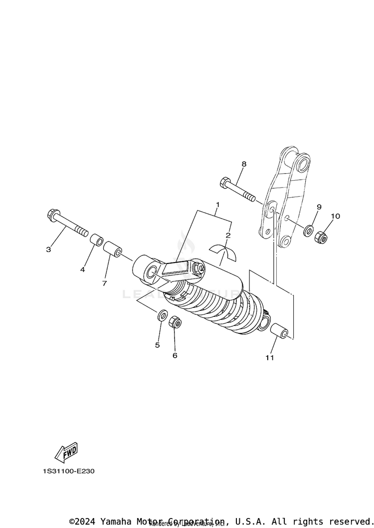 Rear Suspension RAPTOR 700 SPECIAL EDITION - YFM70RSEY - 2009 Schematic