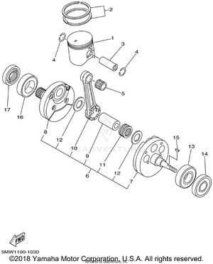 Crankshaft Piston Schematic