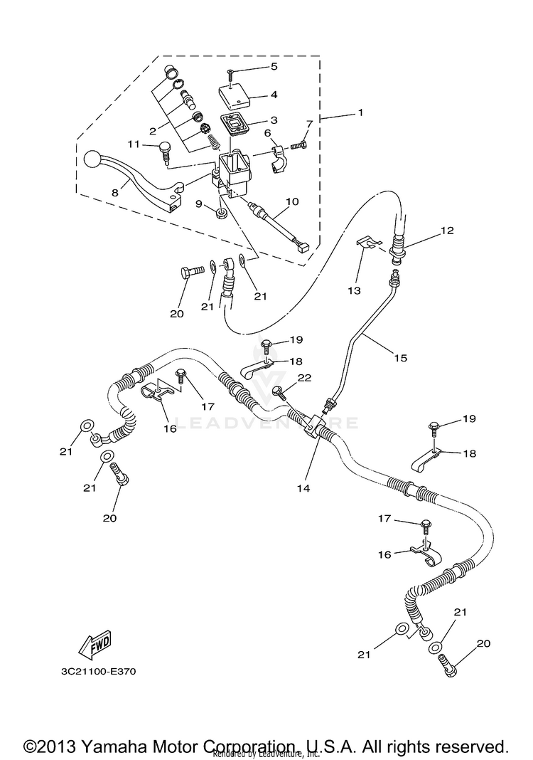 Front Master Cylinder Schematic