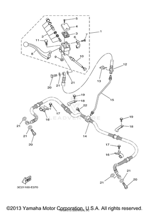 Front Master Cylinder Schematic
