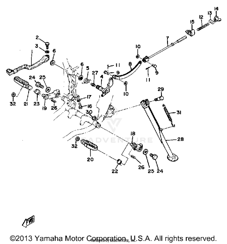Stand - Footrest Schematic
