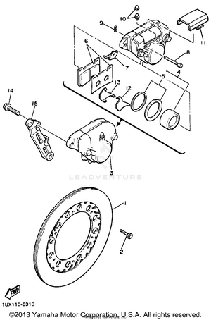Rear Brake Caliper Schematic