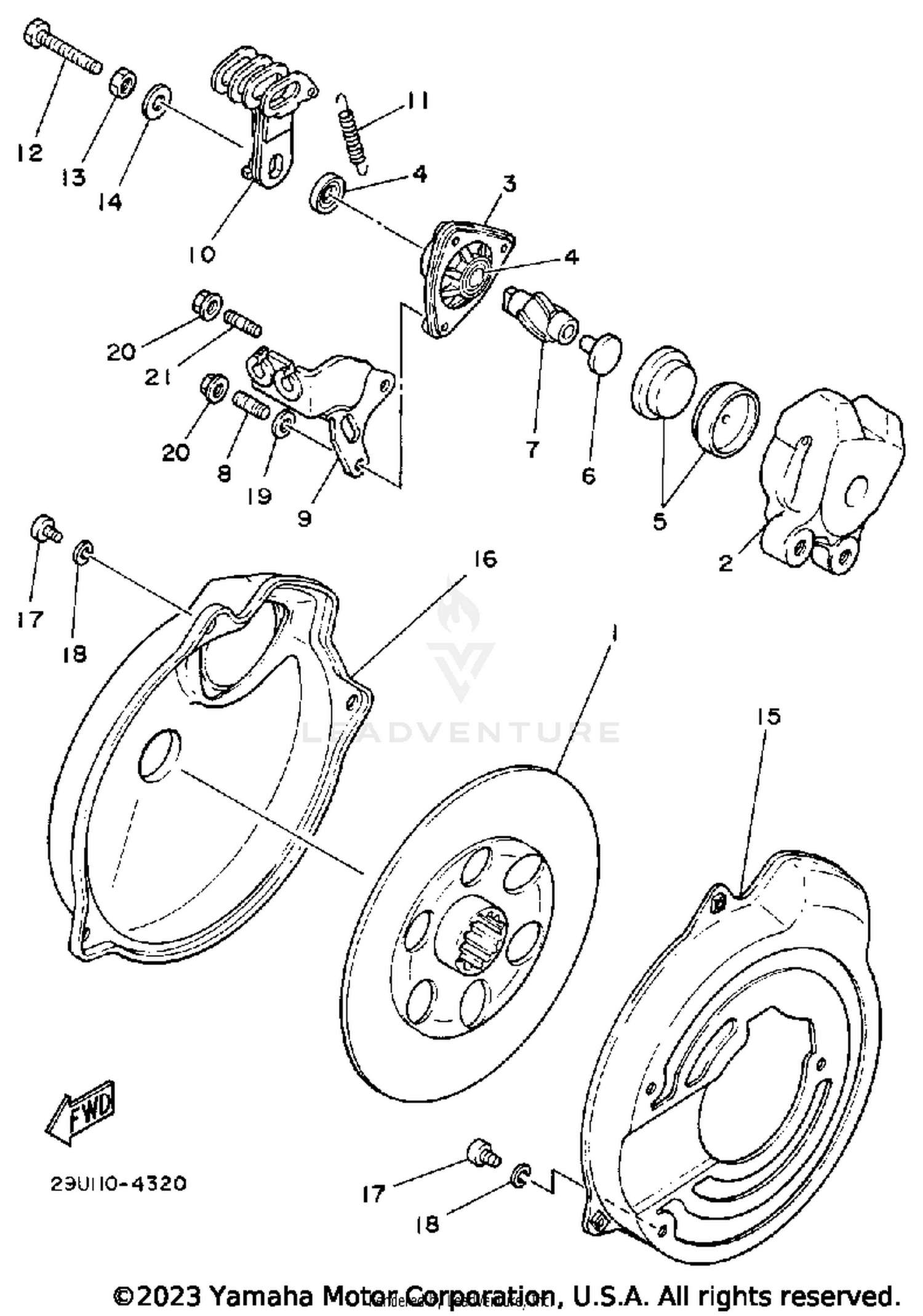 REAR BRAKE CALIPER