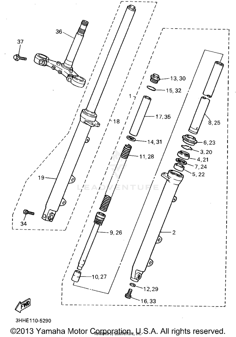 Front Fork Schematic