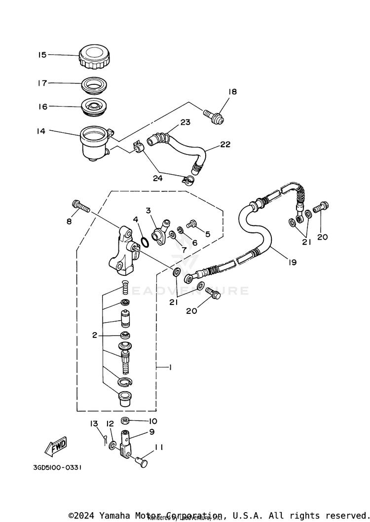 Rear Master Cylinder Schematic