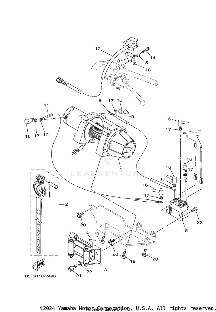 Optional Parts 1 KODIAK 450 EPS SE - YFM45KPSLG - 2020 Schematic