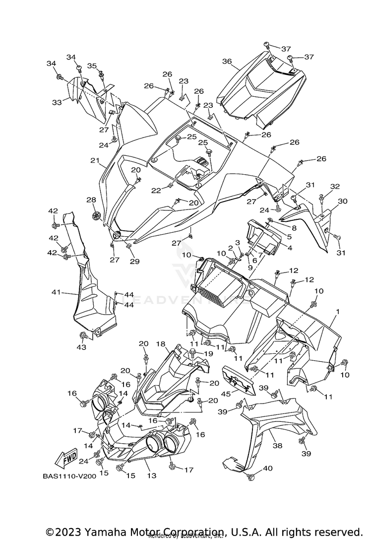 Front Fender Schematic