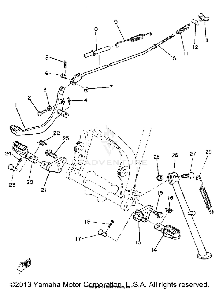 Stand Footrest Schematic