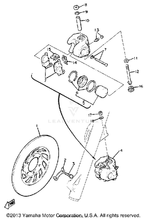 Front Brake Caliper Schematic