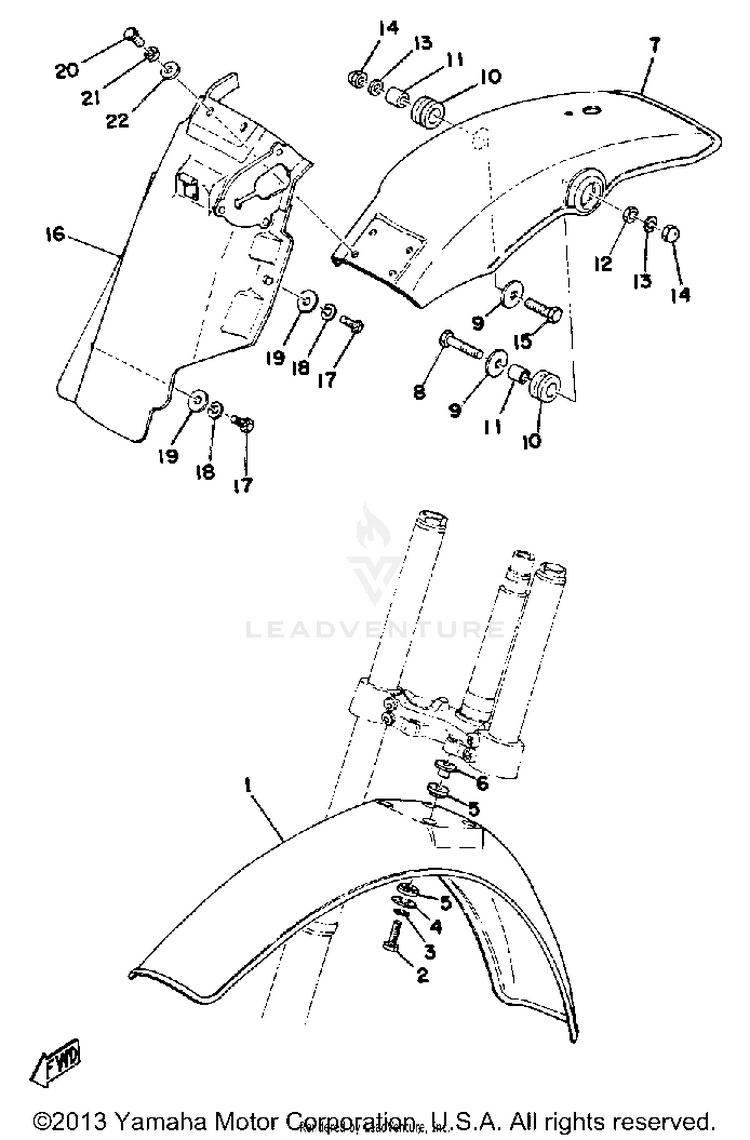 Front Fender-Rear Fender Schematic