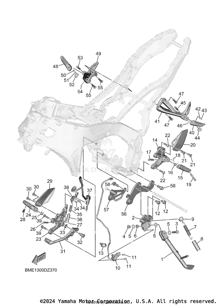 Stand & Footrest Schematic