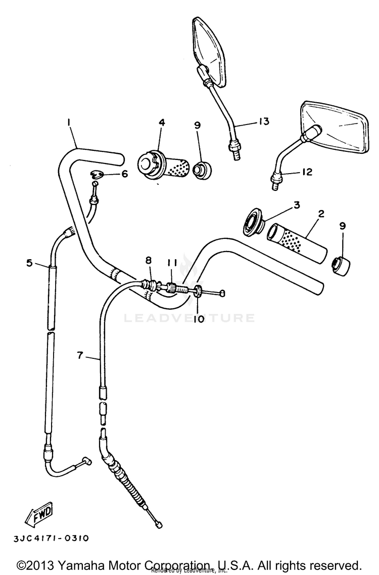 Handlebar Cable Schematic