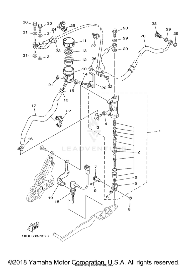 Rear Master Cylinder Schematic